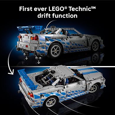 LEGO Technic 2 Fast 2 Furious Nissan Skyline GT-R (R34) 42210 Building Kit (1410 Pieces)