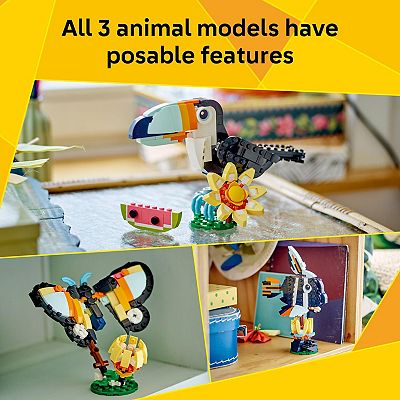 LEGO Creator 3-in-1 Tropical Toucan 31173 Building Kit (225 Pieces)