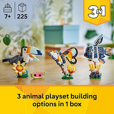 LEGO Creator 3-in-1 Tropical Toucan 31173 Building Kit (225 Pieces)