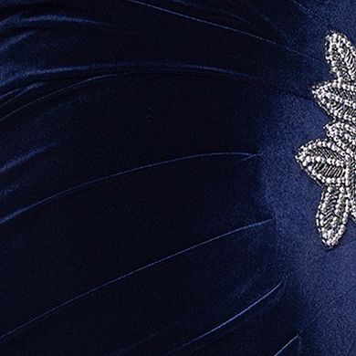 Women's BA Nites Velvet Off-The-Shoulder Sequin Dress