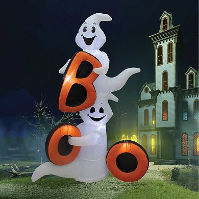 6-ft. LED Boo Stacked Ghost Inflatable Outdoor Decor