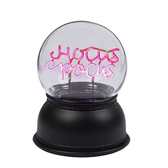 Halloween Sentiment LED Neon Snow Globe Table Decor
