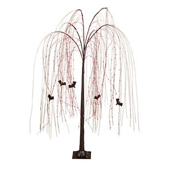5-ft. LED Black Willow Tree Floor Decor