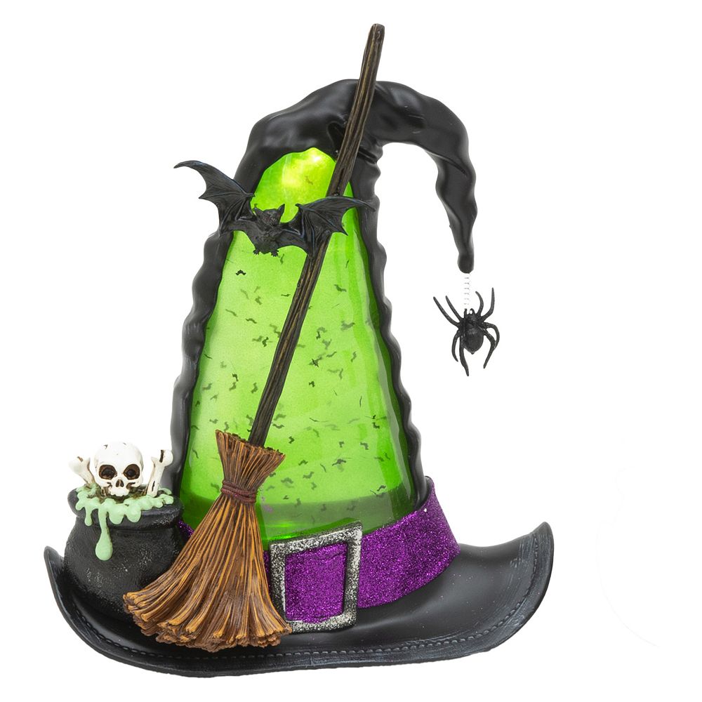LED Smoky Witch Hat Globe Table Decor