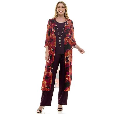 Women's Luxology 2-Piece Duster & Pants Set