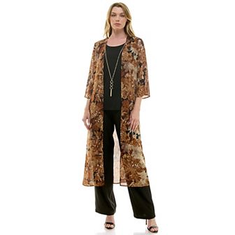 Women's Luxology 2 pc Duster & Pants Set