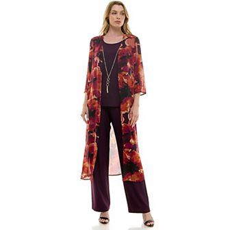 Women's Luxology 2 pc Duster & Pants Set