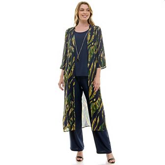 Women's Luxology 2 pc Duster & Pants Set