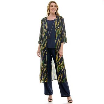 Women's Luxology 2 pc Duster & Pants Set