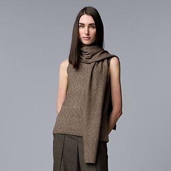 Women's Simply Vera Vera Wang Scarf Sweater Tank