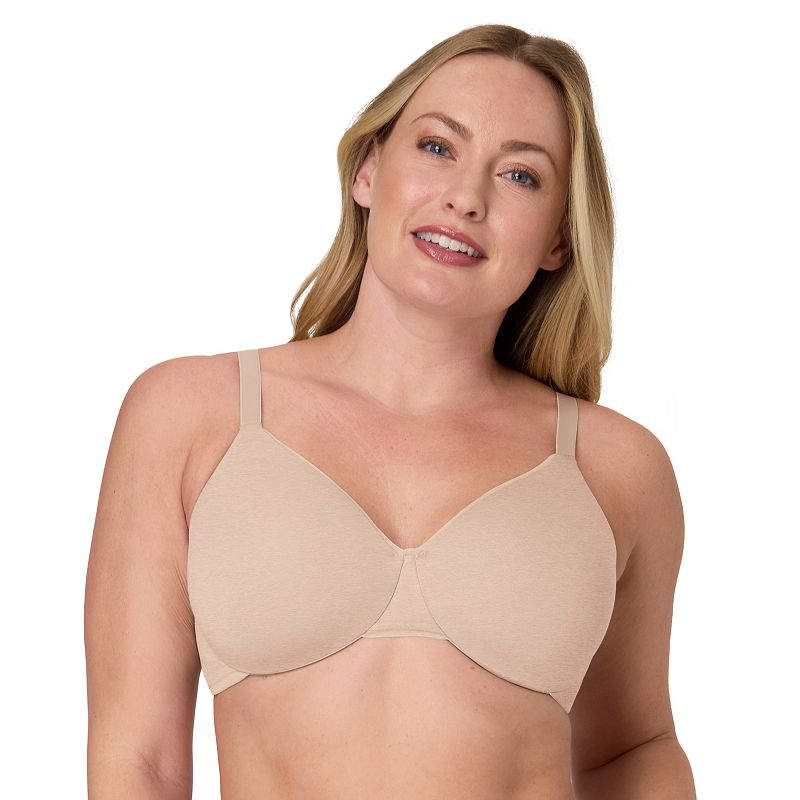 Women's Bali® Elevated Cotton Underwire T-Shirt Bra DF3421, Size: 36 Dd, Tropical Sands Grey