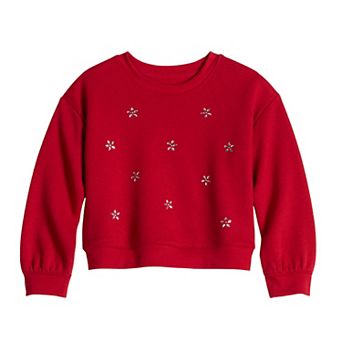 Girls 4-12 Jumping Beans® Embellished Crew Sweatshirt