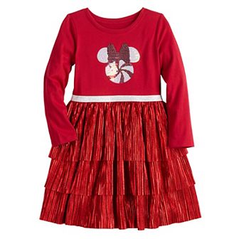 Girls 4-12 Jumping Beans® Disney's Minnie Mouse Metallic Tiered Tutu Dress