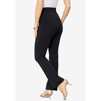 Roaman's Women's Plus Size Tall Essential Stretch Yoga Pant