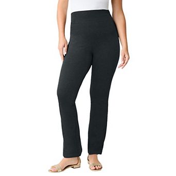 Roaman's Women's Plus Size Tall Essential Stretch Yoga Pant
