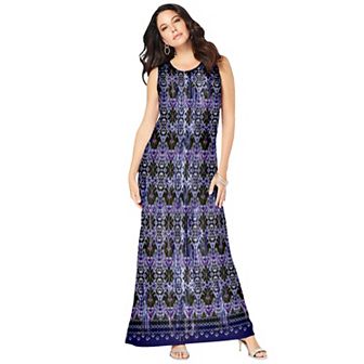 Roaman's Women's Plus Size Ultrasmooth Fabric Sleeveless Maxi Dress