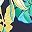 Navy Bold Leaves