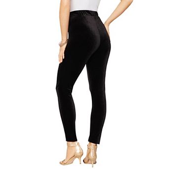 Roaman's Women's Plus Size Velour Legging