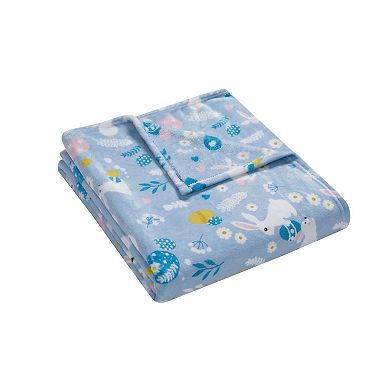 Kate Aurora Easter Bunnies Egg Hunt Oversized Ultra Soft and Plush Accent Throw Blanket