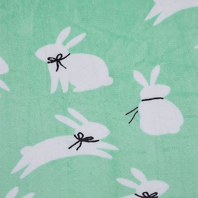Kate Aurora Hopping Easter Bunnies Ultra Soft and Plush Oversized Accent Throw Blanket