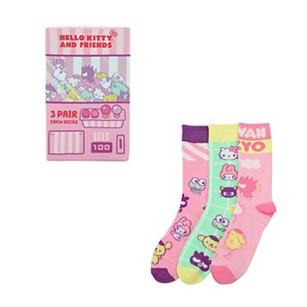 Women's Hello Kitty Crew Socks 3-Pack