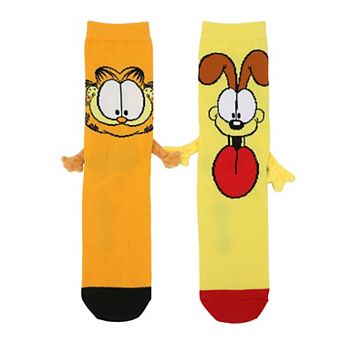 Women's Garfield & Odie Magnetic Hand Crew Socks