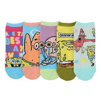 Women's SpongeBob SquarePants & Patrick Star 5-Pack Ankle Socks