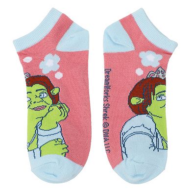 Women's 5-Pack Shrek, Fiona, & Donkey Ankle Socks