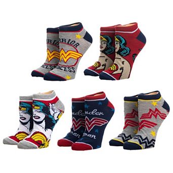 Women's 5-Pack DC Comics Wonder Woman Ankle Socks