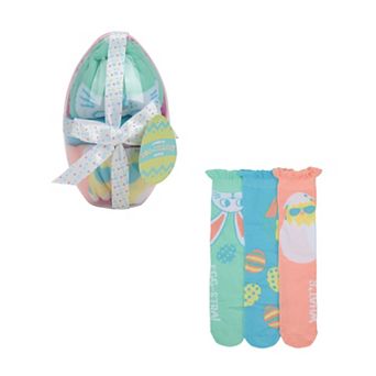 Women's Easter Delight Crew Socks 3-Pack Novelty Egg Boxed Set