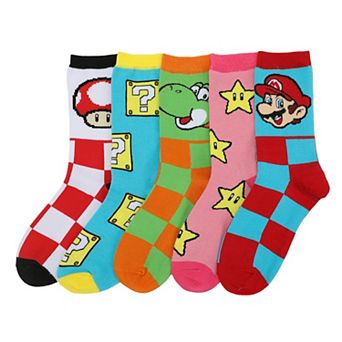 Women's Super Mario Crew Socks 5-Pack