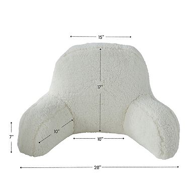 Greendale Home Fashions Sherpa Bed Rest Pillow