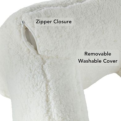 Greendale Home Fashions Sherpa Bed Rest Pillow