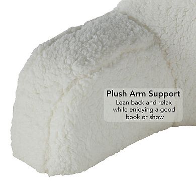 Greendale Home Fashions Sherpa Bed Rest Pillow