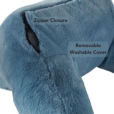 Greendale Home Fashions Faux Fur Bed Rest Pillow