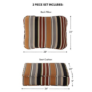 Greendale Home Fashions 2-Piece Deep Seat Cushion Set