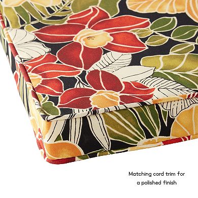 Greendale Home Fashions 4-Piece Outdoor Square Chair Pad Set