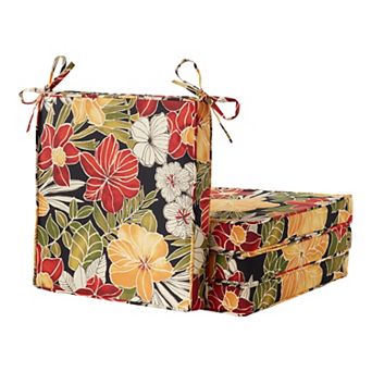 Greendale Home Fashions 4 pc Outdoor Square Chair Pad Set