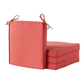 Greendale Home Fashions 4 pc Outdoor Square Chair Pad Set