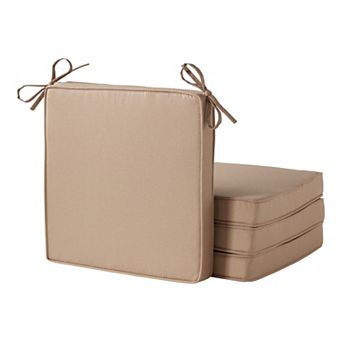Greendale Home Fashions 4 pc Outdoor Square Chair Pad Set