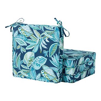 Greendale Home Fashions 4 pc Outdoor Square Chair Pad Set