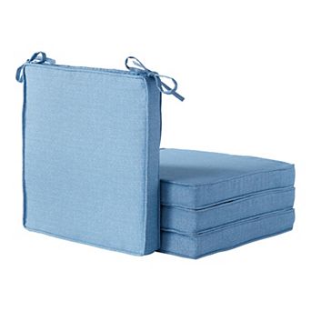 Greendale Home Fashions 4 pc Outdoor Square Chair Pad Set