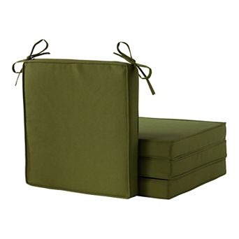 Greendale Home Fashions 4 pc Outdoor Square Chair Pad Set