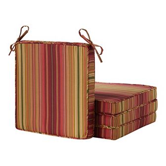 Greendale Home Fashions 4 pc Outdoor Square Chair Pad Set