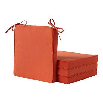 Greendale Home Fashions 4 pc Outdoor Square Chair Pad Set