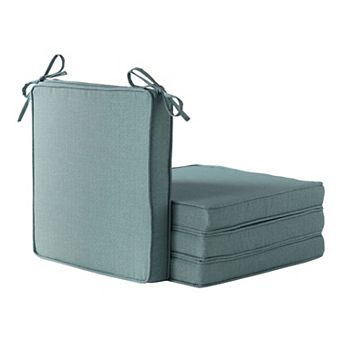 Greendale Home Fashions 4 pc Outdoor Square Chair Pad Set
