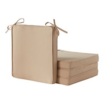 Greendale Home Fashions 4 pc Outdoor Square Chair Pad Set