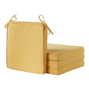 Greendale Home Fashions 4 pc Outdoor Square Chair Pad Set