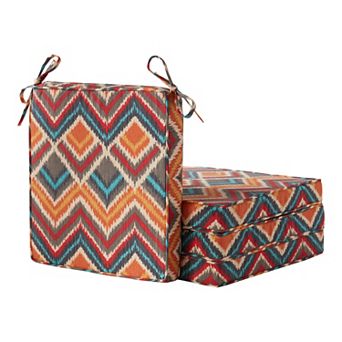 Greendale Home Fashions 4 pc Outdoor Square Chair Pad Set