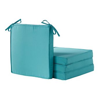Greendale Home Fashions 4 pc Outdoor Square Chair Pad Set